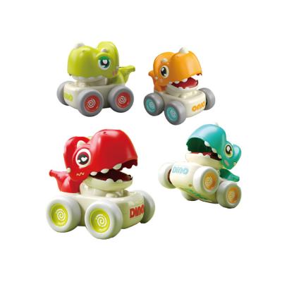 China Cartoon Whistling Dinosaur Press Sliding Vehicle Animal Car Whistling Toy Animal Car 46.2 x 36.5 x 12CM for sale