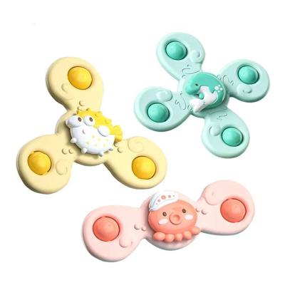 China Spinners Stir Spinners Tornado and Toddler Education Soft Suction Cup Sucker Gyro Sensory Rotation Colorful Bathroom Bathtub Baby for sale