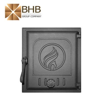 China High Cost Performance Modernist Elegant Design Cast Iron Fireplace Door for sale