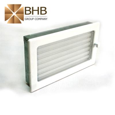 China Modern Single Layer Iron Mesh Ventilation Grilles With Adjustable Blinds for sale