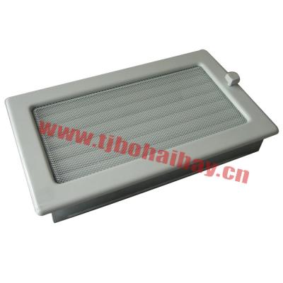 China Iron Plate Paint Single Coat Wire Mesh Ventilation Grilles With Adjustable Shutter for sale