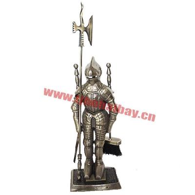 China Antique brass three piece fireplace of the combined tool kit 53*35*71cm for sale