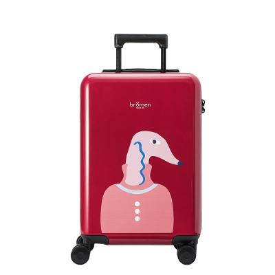 China High quality fashionable bromens ONEBOX dog series colorful PC luggage trolley case for sale