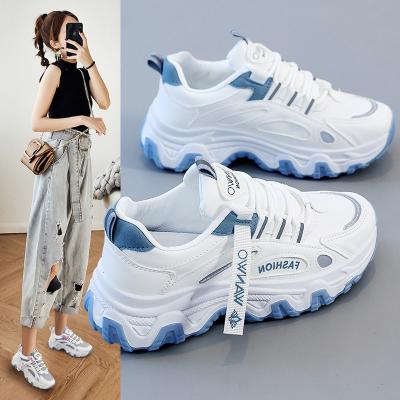 China 2022 white tide fashion trend female explosive Korean version of running shoes spring female students shoes small size sports shoes for sale