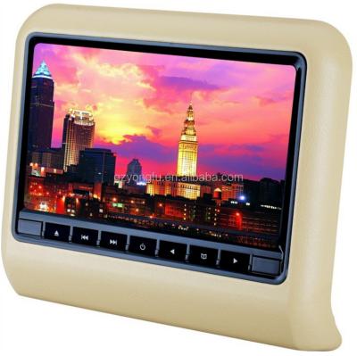 China 9 Inch Headrest Car Monitor RGB tft DVD Removable Slot-in Headrest Monitor 32 Bit Games Player for sale