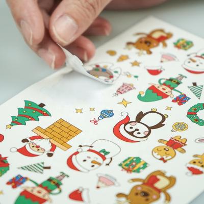 China Cute Kid's Collection New Christmas Paper Stickers Coated Stickers Promotion Gift 4 Sheets Value Pack Paper OEM ODM Available for sale