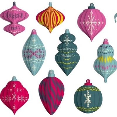 China Classic Paper Cut 3D Christmas Ornaments Quilted Paper Honeycomb Hanging Decoration for sale