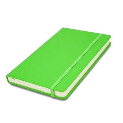 China Fashionable High Quality Holi Green Thin Debossed A5 Hardcover Hardcover Book Printing Grid Notebook Factory for sale