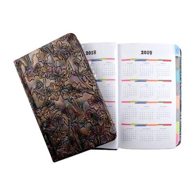 China Custom Leather Planner Logo High Quality Notebook Customized Holi Monthly Weekly Daily Planner Embossed Embossed Daily Agenda Organizer And Planner for sale