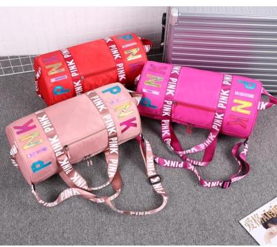 China Designer Female Multifunctional Cylindrical Rose Shape Sports Travel Fashion Large Capacity Fitness Gym Bag Waterproof for sale