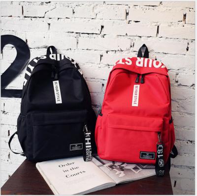 China Korean Factory Version Campus Canvas Fashion Trend Student Waterproof Printing Logo Custom Travel Women Backpacks for sale