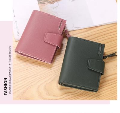 China Factory Direct Triple Short Buckle Waterproof Ladies Multifunctional Mini Purses Women Zipper Wallet for sale