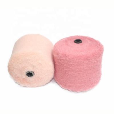 China Best Selling Yarn Factory 100%Nylon Anti-Static Imitation Mink Chat 1.3cm Pink Weaving Yarn Mixed With Cheap for sale