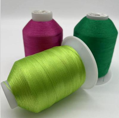 China 2022 high tenacity hot sale cheap 100% polyester 120d/2 embroidery thread for computer embroidery for sale