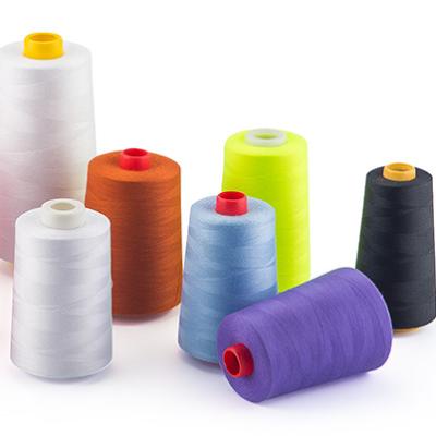 China Abrasion-Resistant OEM Different Colored Nylon Material 100% Polyester Textured Weaving Industrial Sewing Yarn for sale