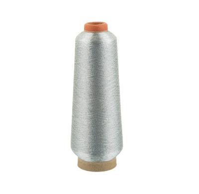 China Hot Selling MX Type Anti-bacteria 100% Polyester Metal Thread Silver Sewing Thread For Clothing Accessories for sale