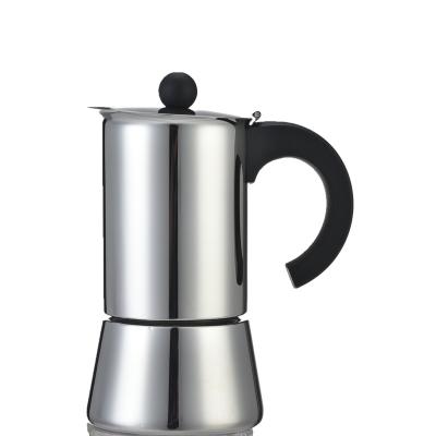 China WITH LID Best Selling Stainless Steel Espresso 430S/S Induction Coffee Maker Moka Pot for sale