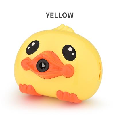 China Safe and healthy products. Hot Selling BSCI Labor Inspection Small Yellow Duck Plastic Electric Kid Camera Soap Suds Blowing Machine-Bubble Machine Toy for sale