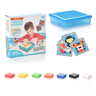 China Safe and healthy products. BSCI Labor Inspection Kids Educational Creative Mosaic 175pcs Logic Puzzle Toy for sale