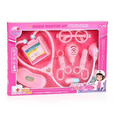 China Safe and healthy products. Wholesale BSCI Labor Labor Inspection Plastic Baby Pretend Medical Toy 9 Doctor Toy Set Boy Girl Doctor Set for sale