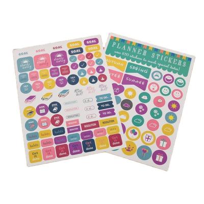 China Daily use Custom Vinyl Index Tabs Stickers OEM Cute Planner Stickers Sheets for sale