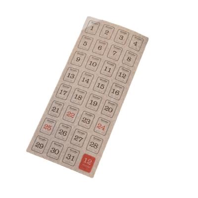 China Custom Daily Use Vinyl Index Tabs Stickers OEM Desk Calendar Planner Sticker Sheets for sale