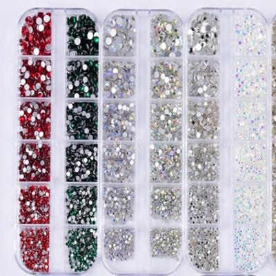 China Flatback Wholesale Mix Sizes AB Rhinestone Crystal Transfer Set Flatback Nail Art Glass Rhinestones For Christmas DIY Stone Decorations for sale