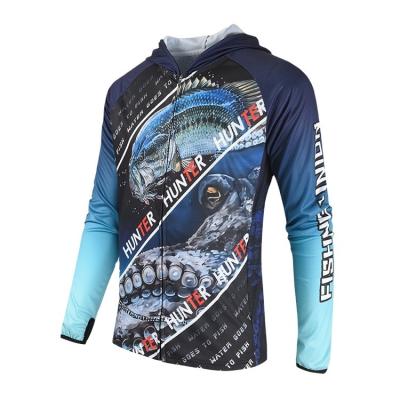 China Antibacterial Custom Sublimated Fishing Hoodie With Custom Patches Long Sleeve Mens Sports Fishing Hoodie for sale