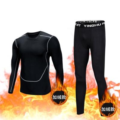 China Fitness Suit Men's Autumn And Winter Running Gear Breathable Dry Tights Running Sports Training Suit for sale