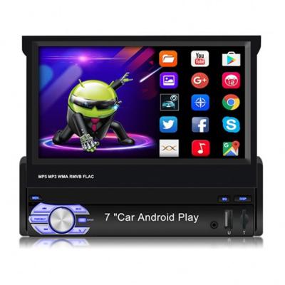 China Universal GPS Car Player Radio 7 Inch Android 1din Telescopic Reverse Screen Car Stereo GPS for sale