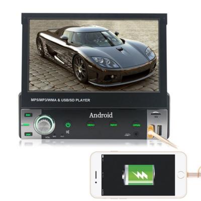 China 7 inch Car Dvd Player Stereo Audio Telescopic Monitor Single Din GPS Wifi BT Charging Android GPS for sale