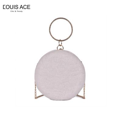 China 2021 New Fashion Lady Handbag Intellectual Plush Fashion Luxury/Simple Design New Banquet Circular Bag/Elegant Handbag Women for sale