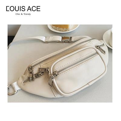 China Lady Water Proof Fashion Luxury Sling Bag Simple Design Bag For Women Pure Color Waist Bag for sale