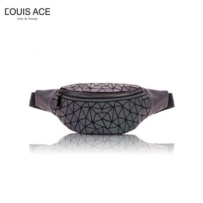 China NONE Shapes Trends Lady Fashion Style Waist Bag Bright Ladies Geometric Shape Fanny Pack Body Bag Holographic Reflective Cross for sale