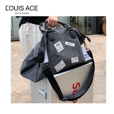 China Fashion Denim Duffle Bag Gym Tote Bag With Tag Fashion Leisure Design Travel Unisex Bag for sale