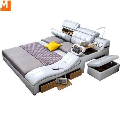 China King Size Cama Box Casal Double Bed Storage 1.8m Double Bed Lux ​​Multi letto Matrimonial Bedroom Furniture Leather Upholstered Bed for sale