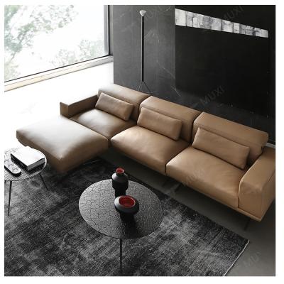 China Massage Italian Minimalist Imported Sofa With High Backrest Function Functional Sofa Couch Living Room First Layer Full ZEE Leather Corner for sale