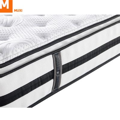 China Cozy Comfortable/Strength/Toughness 10 Years Warranty Hybrid Spring Mattress 2 Sleep Zone Matrass Spring Mattress Modern Black and White Pocket Spring for sale