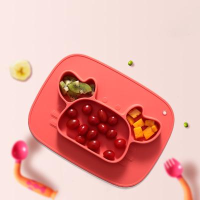 China Children's Wheat Straw Speckled Bpa Free Pp Around Iml Silicone Baby Feeding Food Ceramic Dishes Low Moq Custom Color for sale