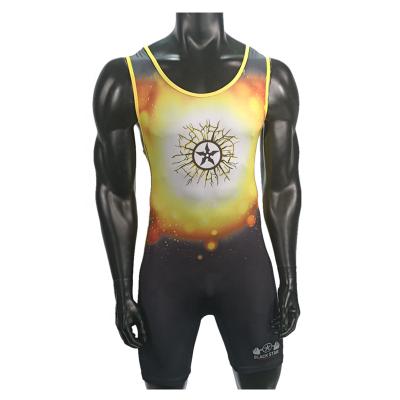 China Nation team standard high quality spartans powerlifting singlet wrestling custom sublimated pro plus size wrestling custom size for sale