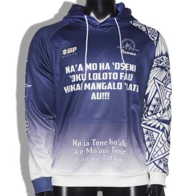 China OEM /sweatshirts Ramma raglan sleeve hoodies custom wholesale anti-shrink sublimation hoodies blue HOODIE for sale