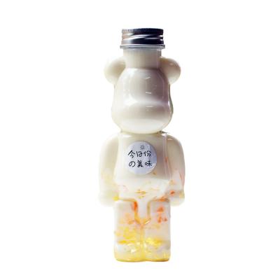 China Disposable Pet Beverage 350Ml 500Ml 700Ml Juice Milk Boba Tea Plastic Bottle With Cap Honey Bear Shape Plastic Bottles for sale