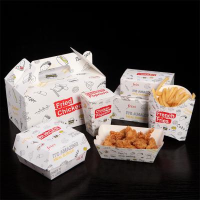 China Logo Fast Food French Fries Disposable Paper Box Snacks Fast Food Box Disposable Custom Fry for sale