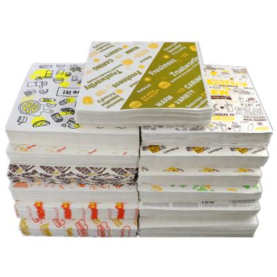 China Wax Curl-proof Custom Printing Pe Coated Waterproof Paper Hamburger Wrapping Paper Packaging Paper for sale