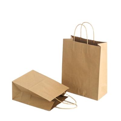 China Recyclable Custom Kraft Paper Bag With Handles Personalized Kraft Paper Bags For Free Sample for sale