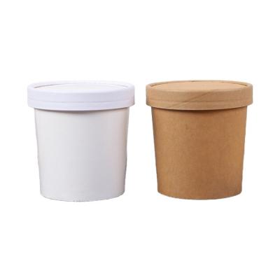 China Customized Single Wall Disposable Paper Cup Wrapping Paper Bowl Soup Takeaway Packed Cup for sale