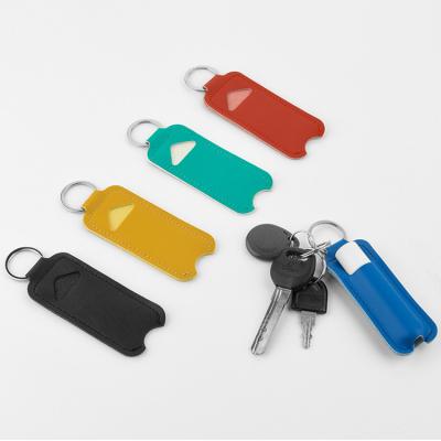 China Hot Cute Portable Waterproof Amazon Lip Balm Stick Pouch Lip Balm Tube PU Leather Mini Keychain Holder Lipstick Bag Storage for sale