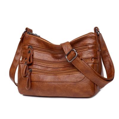 China 2022 Fashion PU Leather Wholesale Custom Designer Zipper Fashion Girl Ladies Women Small Over The Shoulder Messenger Cross - Body Sling Bags for sale