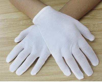 China Custom Logo Premium Uniform Marching Band Comfortable Cotton White Gloves for sale