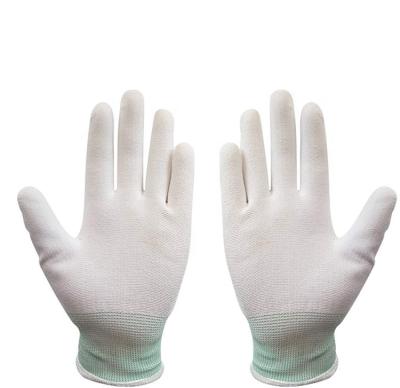 China Free Sample Breathable Providing En388 Coated PU Gloves 13 Gauge PU Nylon Gloves for sale